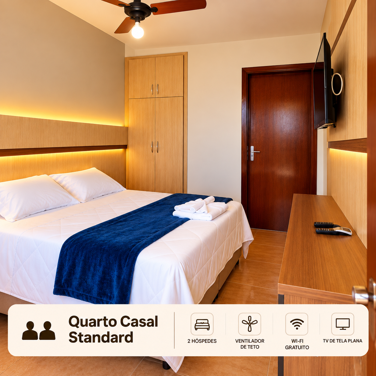 Quarto Casal Standard do HS Hotel Ibaiti