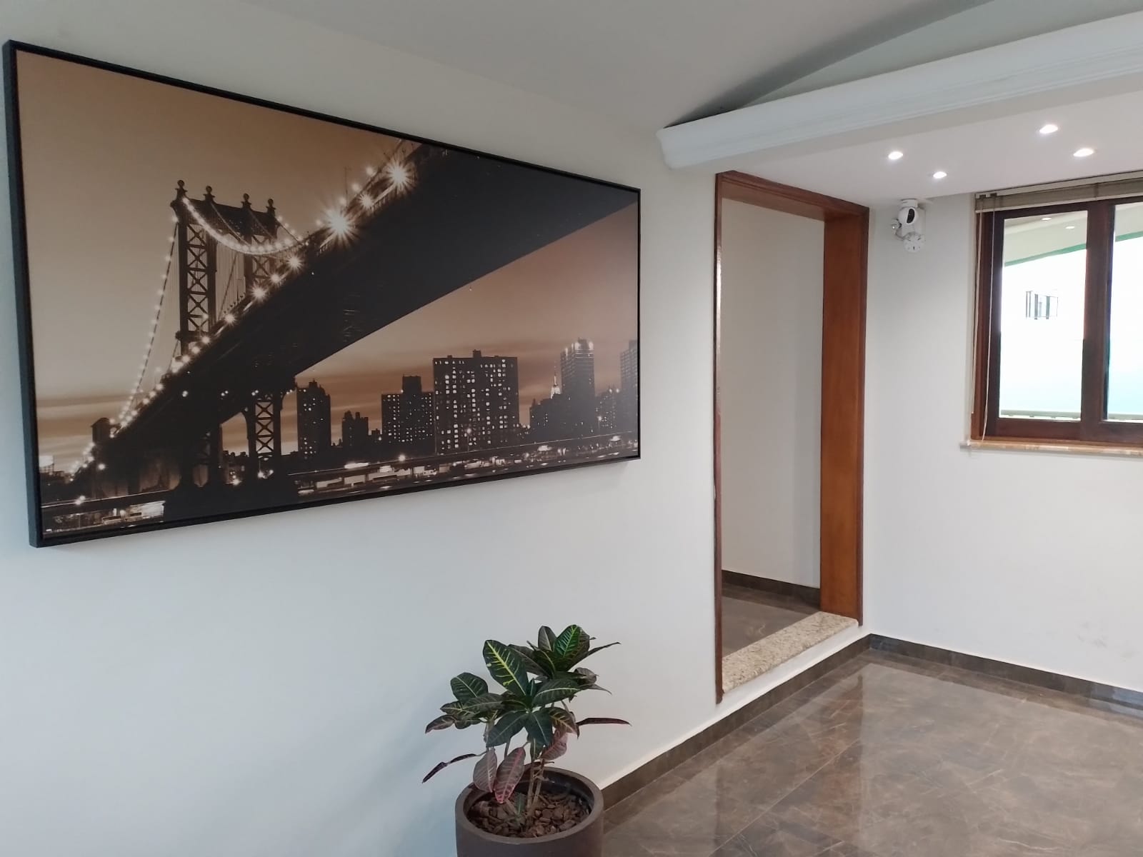 Corredor interno do HS Hotel Ibaiti