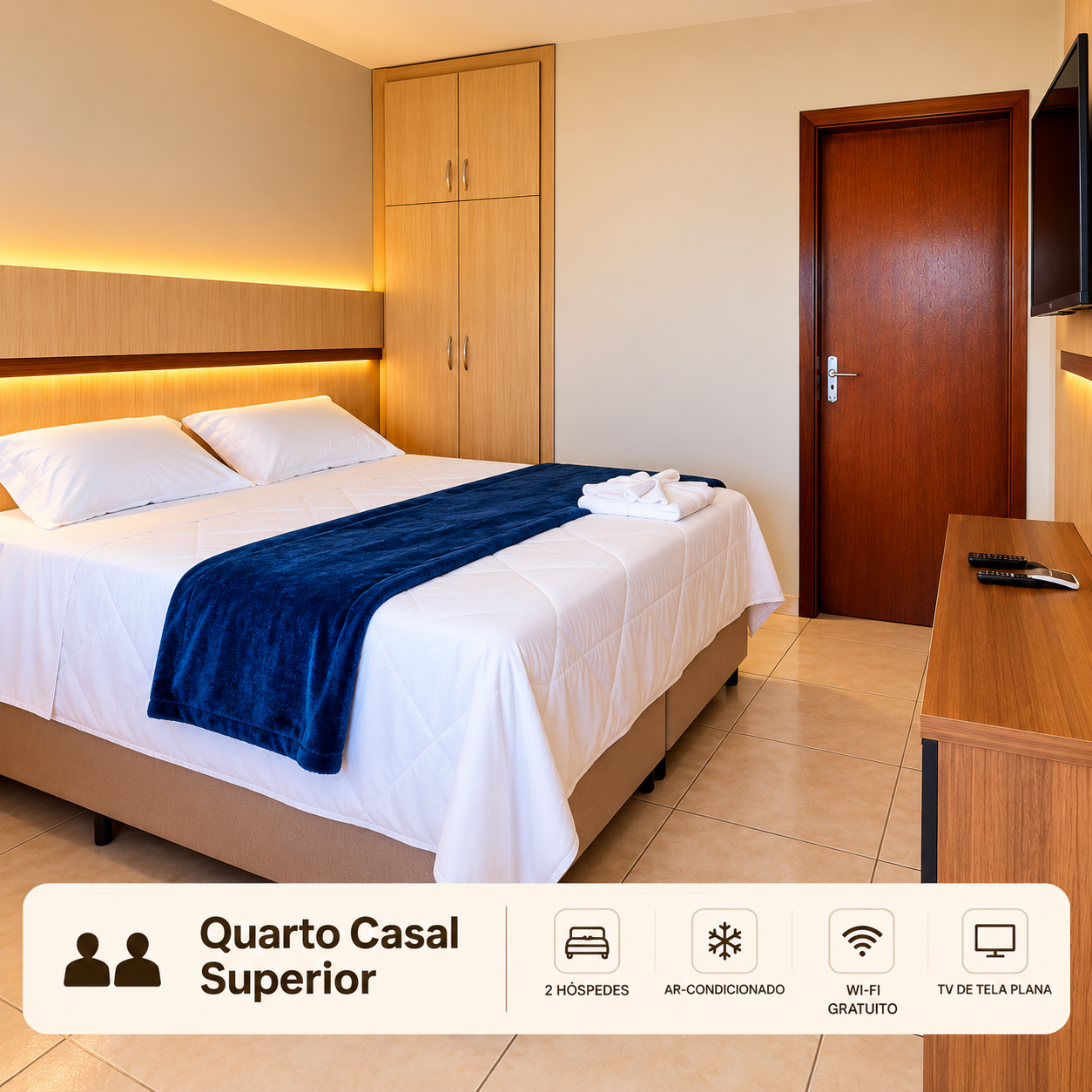 Quarto Casal Superior do HS Hotel Ibaiti